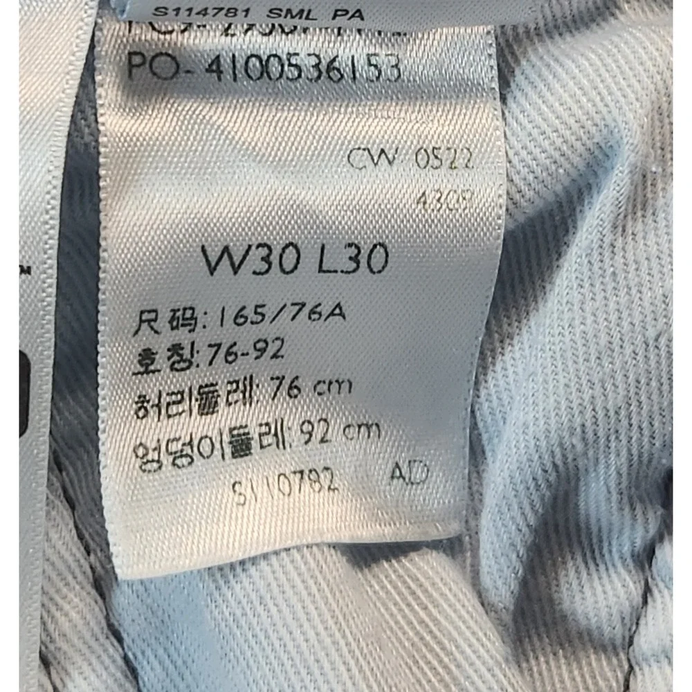 Levis Jeans 502 Mens 30x30 Blue Premium Tapered Denim Medium Wash